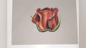 Рисуем пастелью - как нарисовать розу.