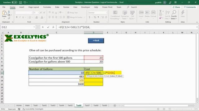 Task 6 - Excel Interview Questions - Logical Functions