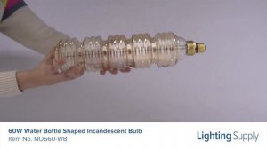 Bulbrite 60W Water Bottle Shaped Incandescent Bulb (NOS60-WB)