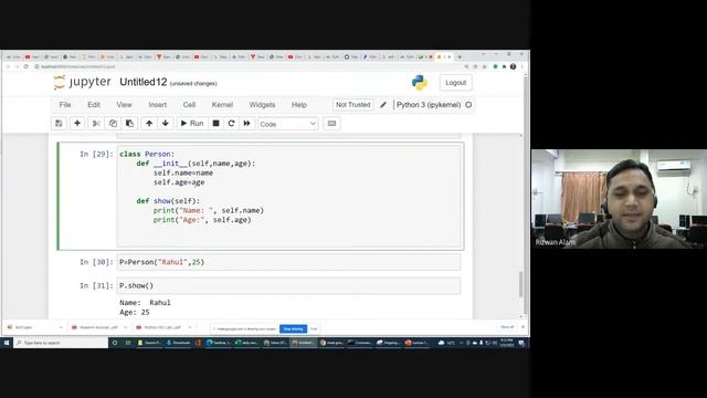 Hands-on Python Programming- Session 14 || By Dr. Rizwan Alam || Classes and Objects in Python Prog