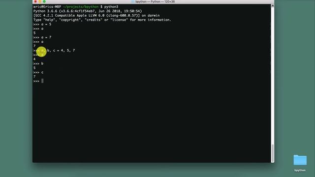 The Python assignment operator