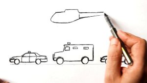 Как нарисовать Полицейский Кортеж