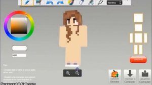 Making minecraft skin #1 【Purple Blouse Girl】