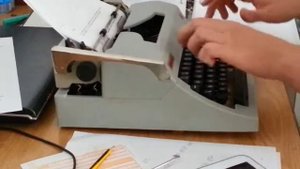 Печать на пишущей машине "ортех"