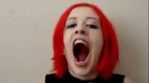 Extremely huge and long tongue