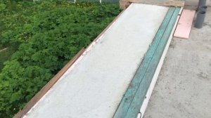 Армопояс под распорную 2х скатную кровлю, дома из газобетона.Результат готовой конструкции.