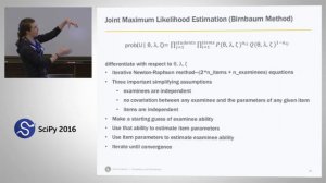 Give Your Data an Entrance Exam: Tools from Psychometrics for Data Quality Evaluation | SciPy 2016