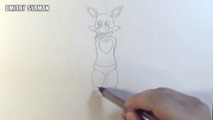 Как нарисовать Мангл, ФНаФ, How to draw Mangle, FNaF