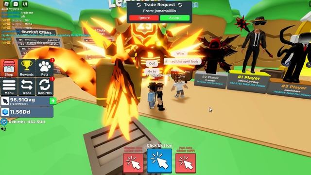 MY BIGGEST TRADE EVER in Clicker Simulator (Roblox) LEADERBOARD PET in Clicker Sim! INSANE TRADE! смотреть онлайн