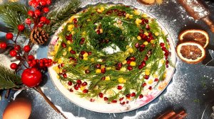 САМЫЙ НОВОГОДНИЙ САЛАТ,,РОЖДЕСТВЕНСКИЙ ВЕНОК,,?☃️?