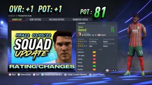 NEW FIFA 22 CAREER MODE SQUAD UPDATE (03/05/22)