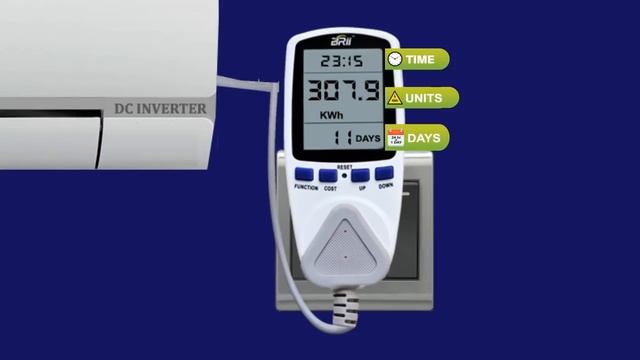 BRii Digital Ampere Meter - Energy Meter - Power Meter - Voltmeter - Watt-meter