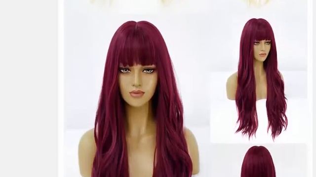 Парики с челкой для черный, белый цвет Для женщин повседневные смотреть онлайн