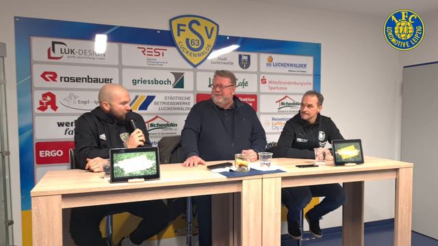 Pressekonferenz nach dem Punktspiel beim FSV Luckenwalde am 2.2.2022