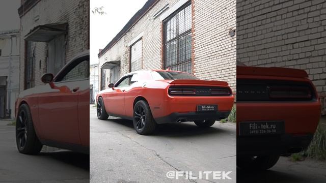 Тюнинг выхлопной системы Dodge Challenger 3.6 литра 2018 года