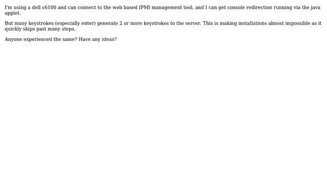 DevOps & SysAdmins: IPMI console redirect (KVM) via java applet causes multiple keystrokes смотреть онлайн