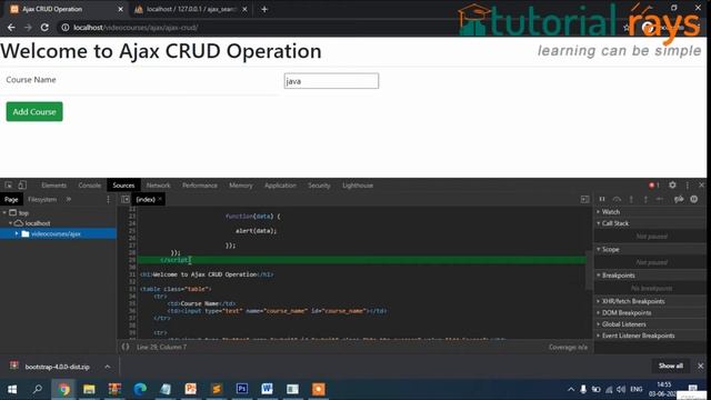 9- INSERT |  Ajax PHP MySql  CRUD | Ajax PHP MySql Insert Update Delete | Ajax Tutorials