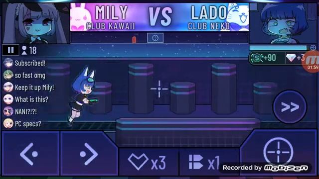 Usagi vs. Neko gameplay Gacha Club minigame.