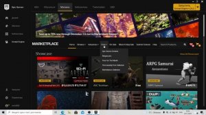 УРОК 2 - Pассмотрим программу Epic Games Launcher и ее разделы