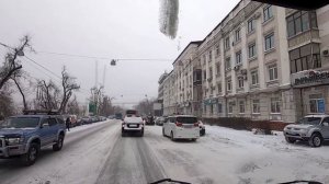 Езда в Снегопад или как Обьехать пробки !