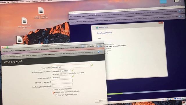 Macbook Pro - Windows 10 and Ubuntu installing in parallel on macOS Sierra 16gb using Virtual Box. смотреть онлайн
