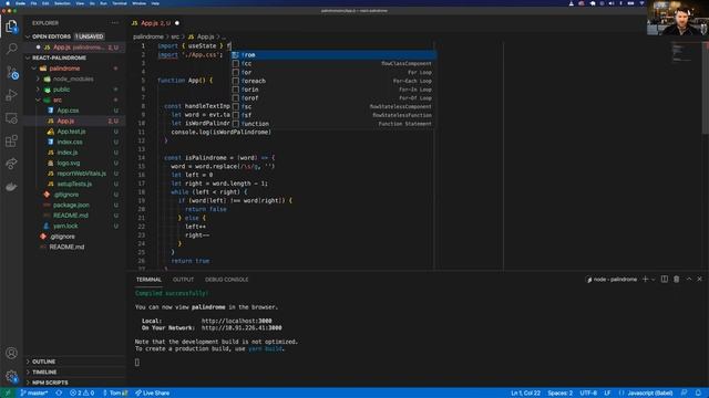 W8D3: React Palindrome Review (1 of 2) смотреть онлайн