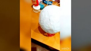 новогодний шар из папье-маше