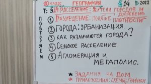 РАССЕЛЕНИЕ: ЖИТЕЛИ ГОРОДОВ И ДЕРЕВЕНЬ. Новый проект ГЕО 10кл
