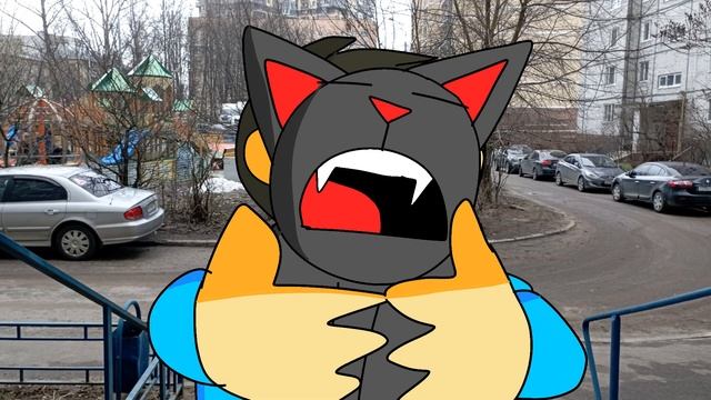 Кот мяукает в камера (2д анимация) смотреть онлайн