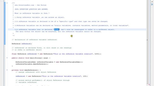 Reference Variable in Java