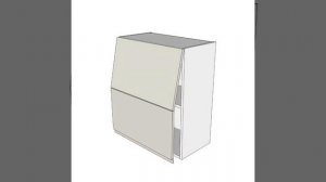 Верхний шкаф со складным фасадом для проектирования мебели в программе SketchUp