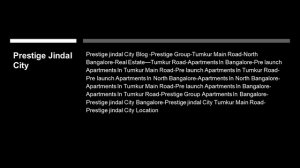 Prestige jindal City @www.prestigejindal.co.in