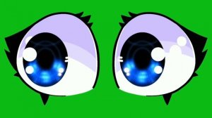 Футажи для видеомонтажа Няшные глаза Подмигивание на зелёном фоне Green Screen