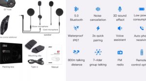 7 Мотогарнитура с Алиэкспресс для мотоцикла Bluetooth Headset Motorcycle Aliexpress Гарнитуры 2023