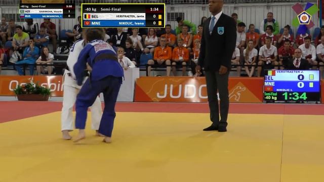 0725 Judo 40kg BEL MNE semi final h264 смотреть онлайн
