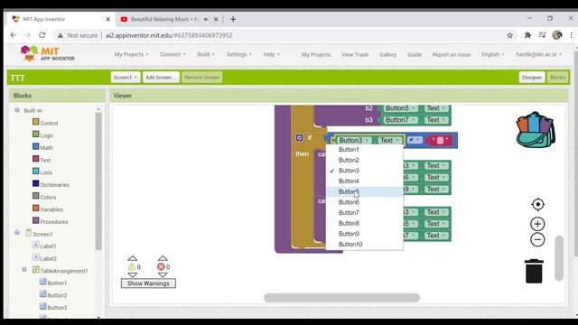 Make an App using MIT App Inventor 2 | Tic Tac Toe Game (Part 4: Coding Continued)