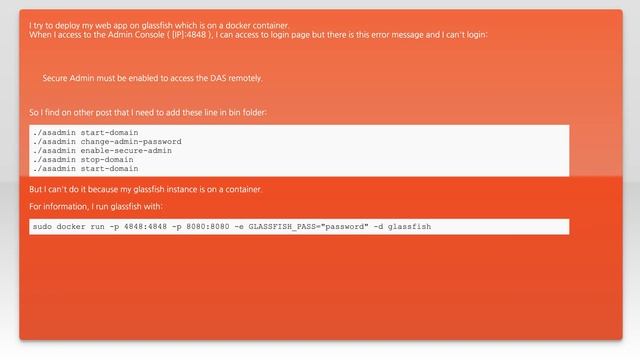 Secure Admin must be enabled to access the DAS remotely - Acess Glassfish Admin Console with Doc... смотреть онлайн
