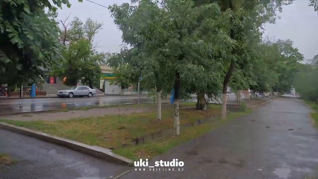 Spring. Rain.Taraz Walking / Прогулка по городу Тараз