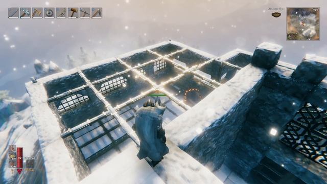Valheim. Замок на пике горы. Горный биом.