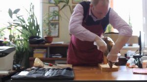 Разделка хамона для нарезки на слайсере