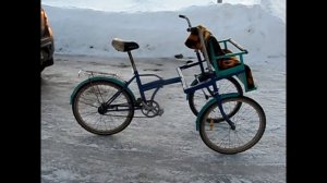 Велоколяска , зима не помеха .