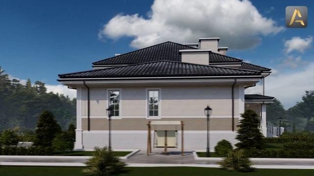 Эффектный дом с продуманной планировкой. Проект дома с гаражом, сауной, бассейном и террасами смотреть онлайн