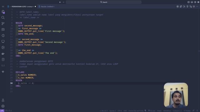 ORACLE DATABASE TUTORIAL #70  PL SQL GOTO STATEMENT