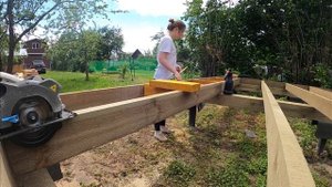 Нижняя обвязка и лаги пола