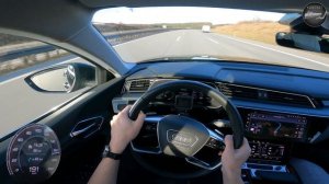 Audi E-tron 50 Quattro | 2020 | on german autobahn | 313 HP