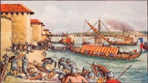 Морские и военные походы викингов. Викинги в Испании. Девятый (9) век нашей эры (Н.Э). Норманны,Дан