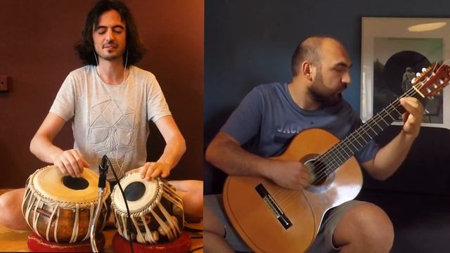 Tango En Skai - Guitar & Tabla percussion cover смотреть онлайн