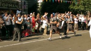 Esa-Pekka Salonen carries the Olympic Torch