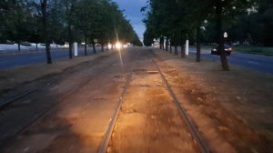 Витебский трамвай. Заезд в депо с кольца Смоленская площадь. 30.07.2021