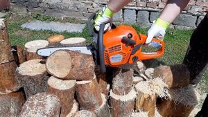 LONG CUTTING! Chainsaw Husqvarna 135 Mark II